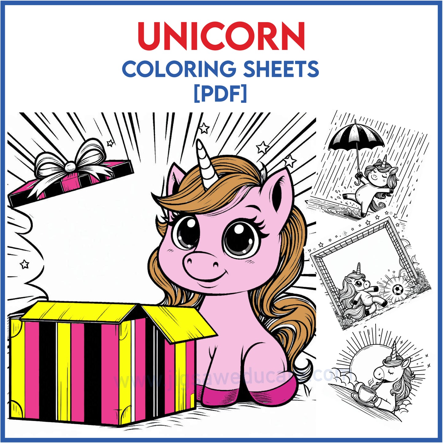 UNICORN COLORING SHEETS *