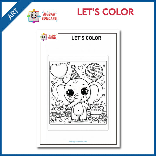 LET'S COLOR - ELEPHANT IN CANDY LAND *