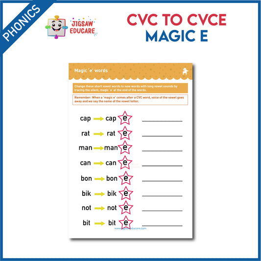CVC TO CVCe - MAGIC E*