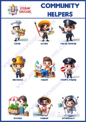 COMMUNITY HELPERS POSTER [Set of 2]