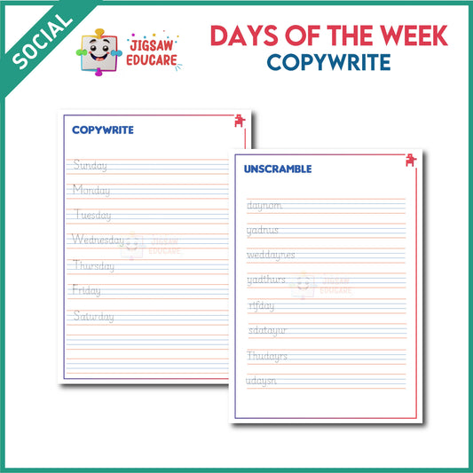 DAYS OF THE WEEK_COPYWRITE *
