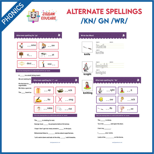 ALTERNATE SPELLINGS [kn, gn, wr] *