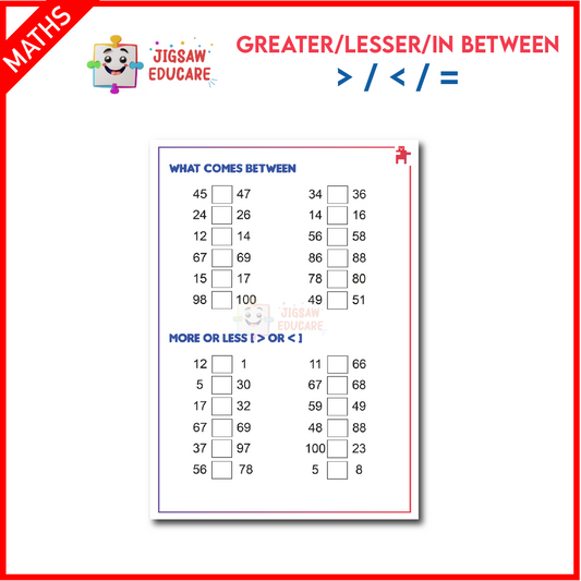 Greater Than/Less Than & In Between*